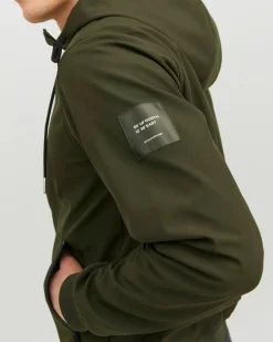 JACK&JONES - GIACCA SOFTSHELL VERDE DA UOMO
