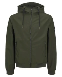JACK&JONES - GIACCA SOFTSHELL VERDE DA UOMO