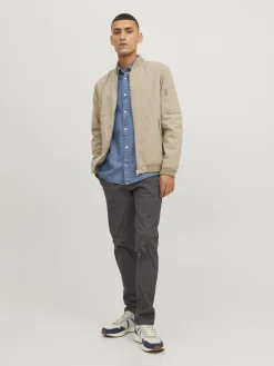 JACK & JONES - GIUBBINO BOMBER BEIGE DA UOMO