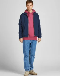 JACK & JONES - GIUBBINO BOMBER BLU DA UOMO RUSH HARRINGTON