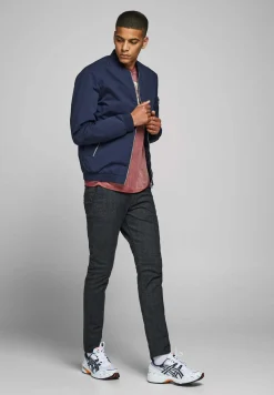 JACK & JONES - GIUBBINO BOMBER BLU DA UOMO