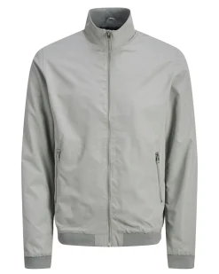 JACK & JONES - GIUBBINO BOMBER GRIGIO DA UOMO RUSH HARRINGTON