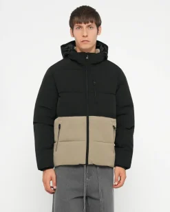 JACK & JONES - PIUMINO VERDE DA UOMO IDROREPELLENTE CON CAPPUCCIO
