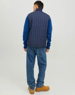 JACK&JONES - SMANICATO TRAPUNTATO BLU DA UOMO