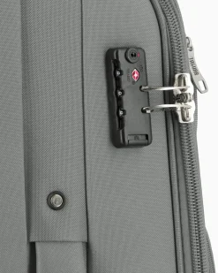 JAGUAR - TROLLEY GRIGIO IN TESSUTO CON DOPPIA TASCA FRONTALE, COMBINAZIONE TSA E 4 RUOTE