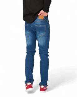 JEANS 5 TASCHE SABBIATO BLU