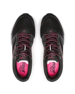 JOMA VITALY LADY - Scarpa da running nera e fucsia con tomaia in mesh traspirante