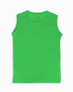KAPPA - Canotta ragazzo verde ragazzi 8-16 anni in cotone