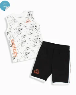 KAPPA - Completo smanicato bambino 3-7 anni bianco in cotone