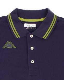 KAPPA - POLO BLU NOTTE DA UOMO CON BORDINO A CONTRASTO LOGO MALTAX 5