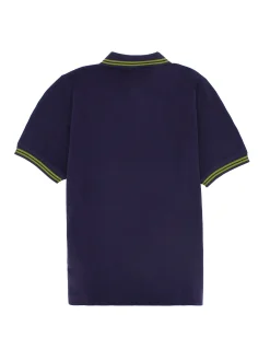 KAPPA - POLO BLU NOTTE  DA UOMO CON BORDINO A CONTRASTO LOGO MALTAX 5