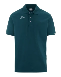 KAPPA - POLO MEZZA MANICA LOGO MALTAXITA MSS VERDE PETROLIO DA UOMO, 361533W