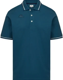 KAPPA - POLO OTTANIO DA UOMO CON BORDINO A CONTRASTO LOGO MALTAX 5, 302MX50_A0V