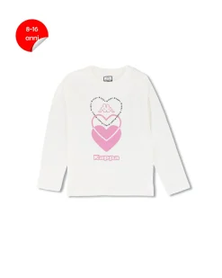 KAPPA - TSHIRT MANICA LUNGA BIANCA DA BAMBINA