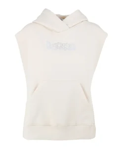 KEITH HARI - DONNA GILET  BEIGE TAGLIO VIVO