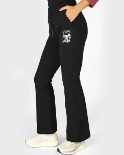 KEITH HARING - PANTALONE NERO A ZAMPA CON TASCHE DA DONNA