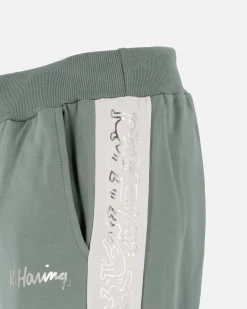 KEITH HARING - Pantalone salvia da donna con arriccio