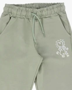 KEITH HARING - PANTALONE TUTA VERDE CON RISVOLTINO DA RAGAZZA