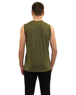 KEY UP - TSHIRT SMANICATA VERDE OLIVA DA UOMO IN COTONE JERSEY (STANDARD OEKO-TEX)