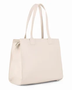 LAURA BIAGIOTTI - Borsa shopping naturale con cinturino frontale
