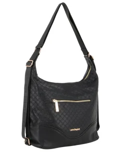 LAURA BIAGIOTTI - Borsa/Zaino nera trapuntata con tasca frontale e posteriore