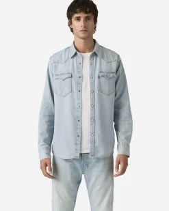 LEVI'S - CAMICIA MANICA LUNGA BARSTOW WESTERN DENIM CHIARO DA UOMO, 85744_0118