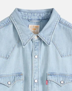 LEVI'S - CAMICIA MANICA LUNGA BARSTOW WESTERN DENIM CHIARO DA UOMO, 85744_0118