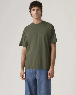 LEVI'S - T-SHIRT MEZZA MANICA RED TAB VINTAGE TEE VERDE DA UOMO, A0637_0189
