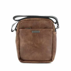 LOTTO - Borsello effetto vintage con tasca zip frontale