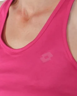 LOTTO - Canotta sportiva da donna rosa in tessuto traspirante