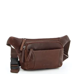LOTTO - Marsupio marrone in VERA PELLE con quattro tasche