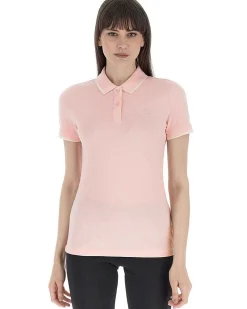 LOTTO - POLO  MEZZA MANICA DONNA CLASSICA STC PQ ROSA CON RIGHINO BIANCO - 213501/ACT