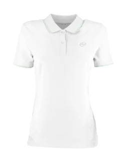 LOTTO - POLO  MEZZA MANICA DONNA CLASSICA STC PQ BIANCA CON RIGHINO GRIGIO -  213501/53Q
