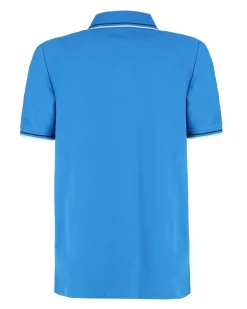 LOTTO - POLO MEZZA MANICA UOMO BLU CHIARO CON RIGHINO BIANCO E BLU SCURO CLASSICA  - 219238/D6X