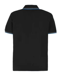 LOTTO - POLO MEZZA MANICA UOMO GRIGIA CON RIGHINO GRIGIO E BLU CLASSICA  - 219238/D7C