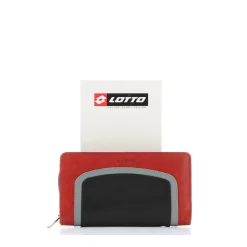 LOTTO - Portafoglio in VERA PELLE con scomparto porta carte di credito e inserto a contrasto
