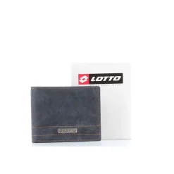 LOTTO - Portafoglio in VERA PELLE con doppio scomparto banconote e tasca portaspicci
