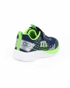MELANIA - Sneakers blu da bambino con strappo, numerata 31/36