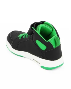 MINECRAFT - Sneakers alta da bambino nera e verde con  strappo, numerata 25/32