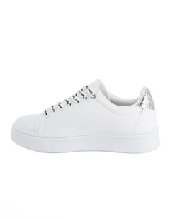 MINNIE - Scarpa sneakers bianca da donna con stampa laterale e lacci love