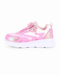 MINNIE - Sneakers rosa da bimba con luci e strappo, numerata 24/30