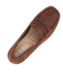 MISS GLOBO - Mocassino marrone scamosciato, tacco 6,5CM