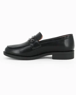 MISS GLOBO - Mocassino nero con morsetto e soletta in memory soft