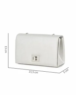 MISS GLOBO - Pochette con patta argento e chiusura a girello