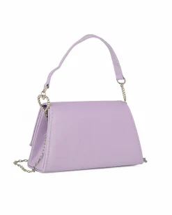 MISS GLOBO - Pochette lilla con patta dettaglio cuore di strass