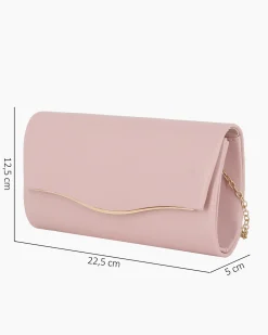 MISS GLOBO - Pochette nude con patta dettaglio oro