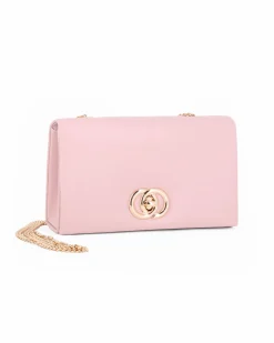 MISS GLOBO - Pochette nude con patta e chiusura a girello