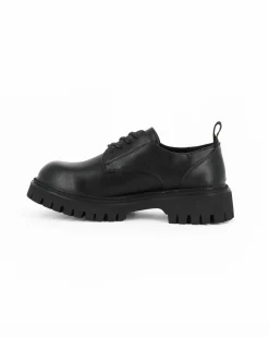MISS GLOBO - Scarpa nera con lacci e suola track
