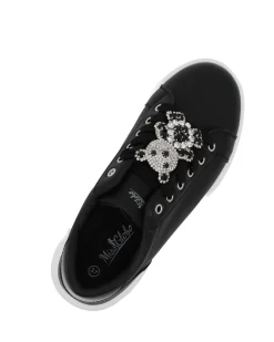 MISS GLOBO - Scarpa nera con orsetto in strass