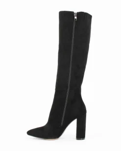 MISS GLOBO - Stivale nero scamosciato a punta con zip laterale, tacco 9,5CM
